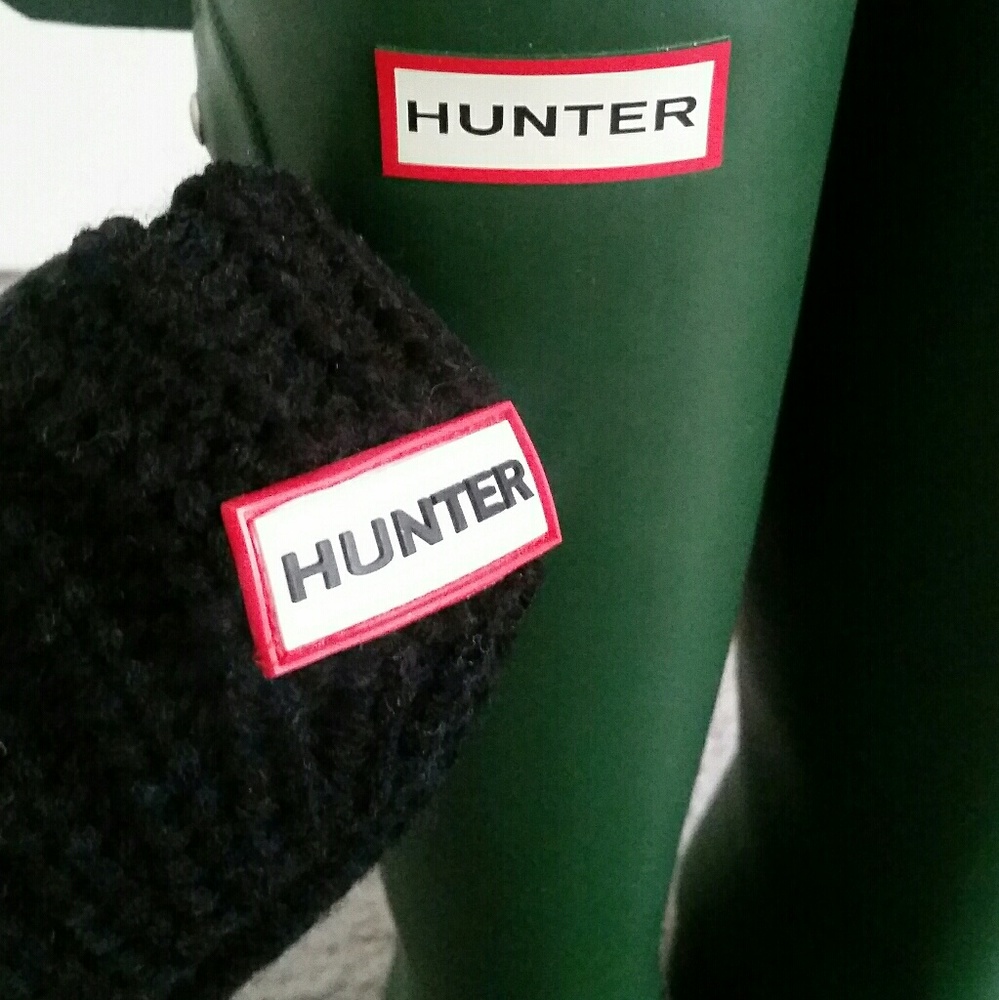 Hunter Cardigan Knit Cuff Welly Socks